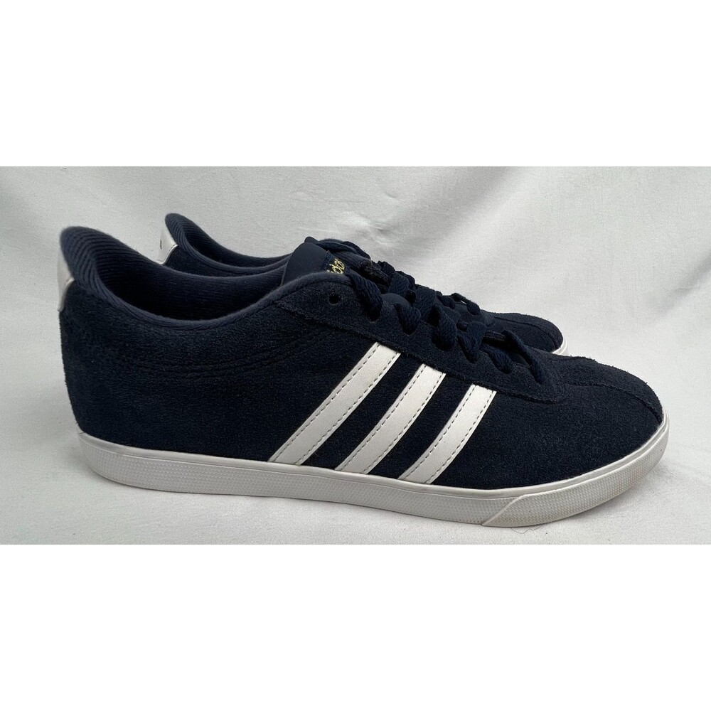 ADIDAS Courtset Sneakers Women's US 8.5 Navy Suede Low Top Casual AW4212